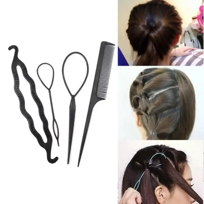 6 Pcs/Set New Hairstyle Braiding Tools Pull- Hair Dispenser Disk Hair Combs Fashion Hair Accessories