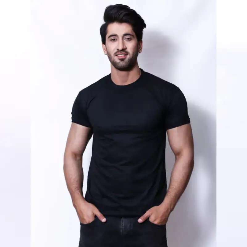 Black Basic T-Shirt For Men