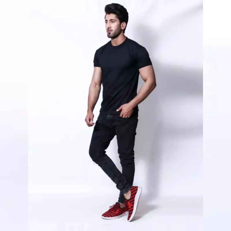 Black Basic T-Shirt For Men