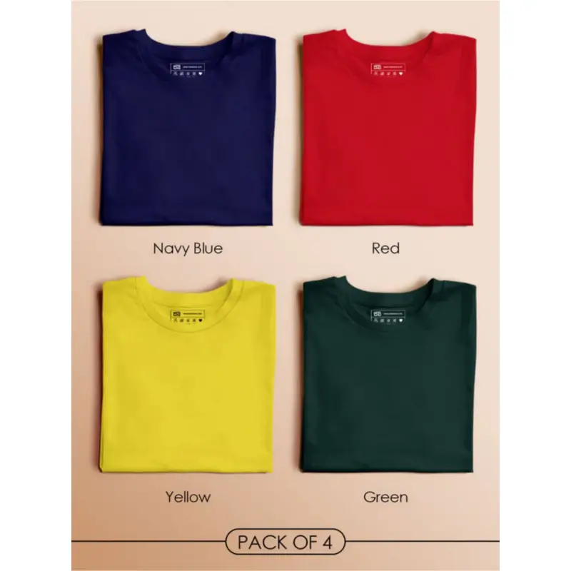 Pack Of 4 Basic T-Shirt For Men