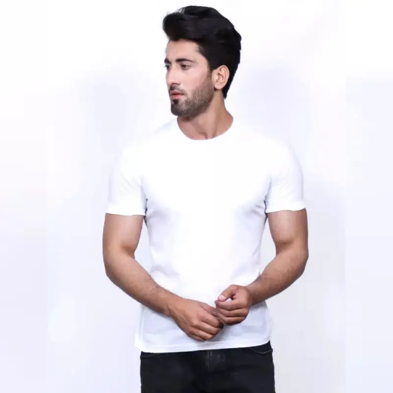 White Basic T-Shirt For Men