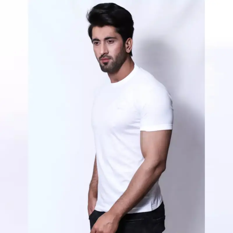 White Basic T-Shirt For Men