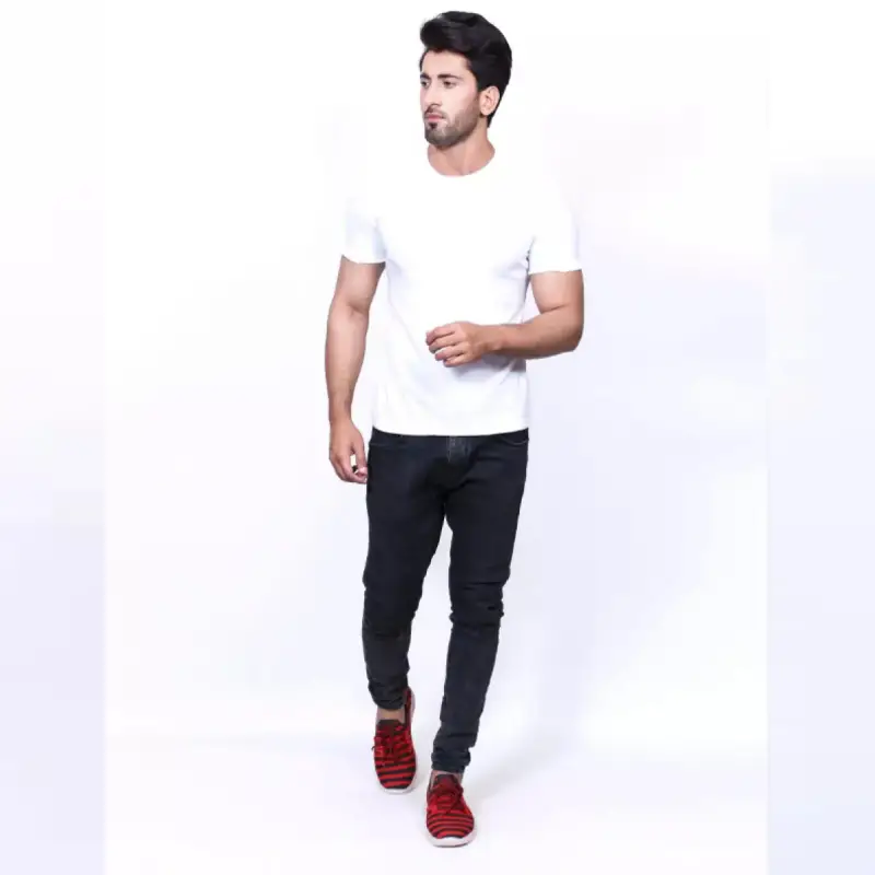 White Basic T-Shirt For Men