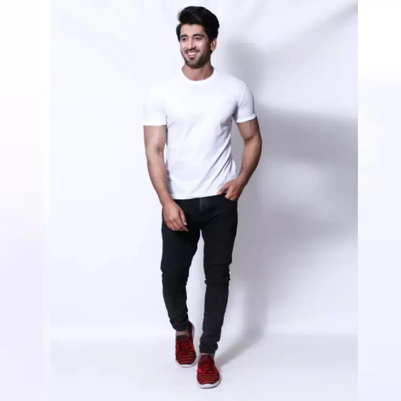 White Basic T-Shirt For Men
