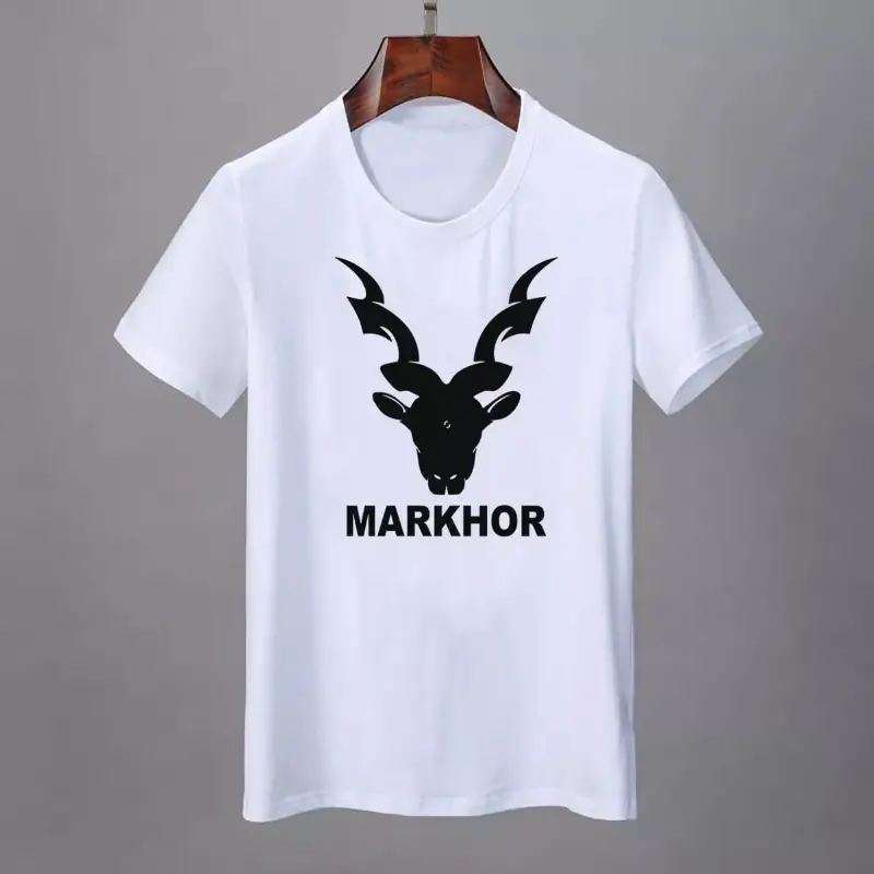 White Markhor Printed Permium Quality T-Shirt For Men