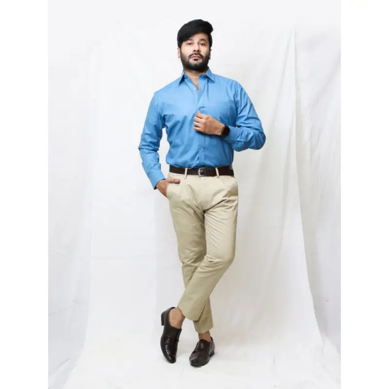 Formal Dress Shirts for Men Premium Blue