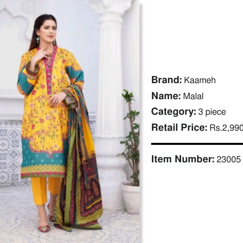 Ladies 3PCS unstitched Suit