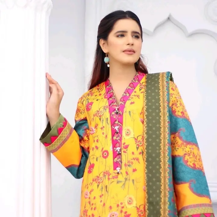 Ladies 3PCS unstitched Suit