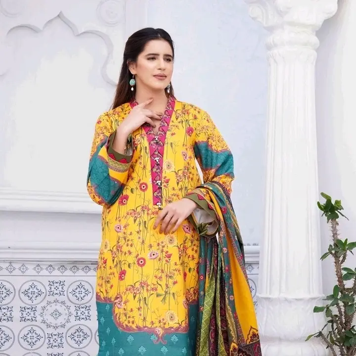 Ladies 3PCS unstitched Suit