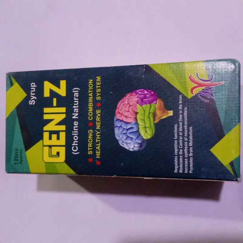 SYP GENI-Z  CHOLINE BITARTRATE 150MG + GINKGO BILOBA EXTRACT 120MG + GINSENG EXTRACT 7MG + MAGNESIUM 10MG + LAVENDER OIL 10MG + COPPER AS CUPRIC 1G + ZINC SULFATE 5 MG