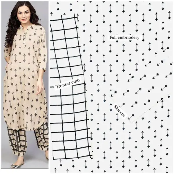 Fabric Lawn 2pc Suit(unstitched)CL4774