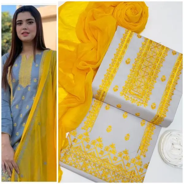 Lawn Suit 3pc Fabric Lawn(unstitched)CL4781