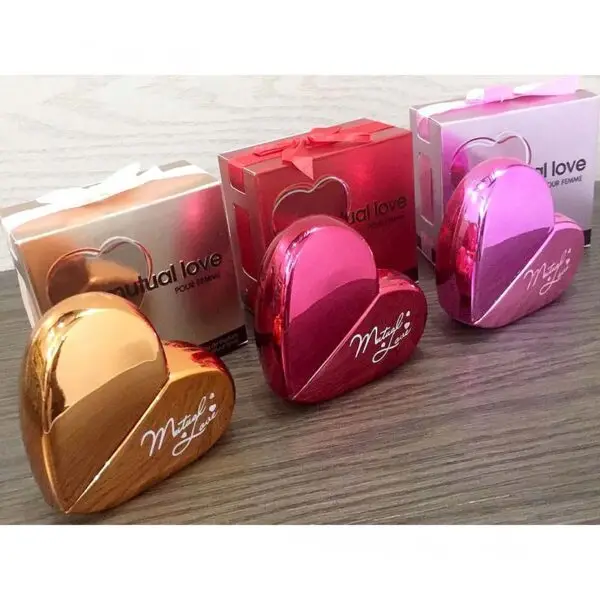 Pack Of 3 Heart Shape Love Perfume Original 50ml For Unisex Women Ladies Girls Men Boys Gift Pack 14 February Gift Valentines Day Gift Marriage Gift Special Gift Eid Gift Part Gift Anniversary Gift HB4776