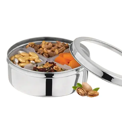 Dry Fruit Dish  Beautiful Design Stainless Steel
