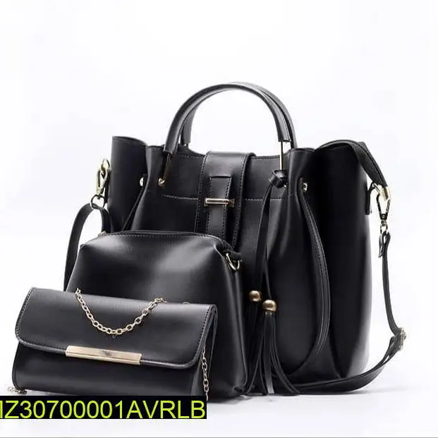   Material: Rexine
  Height: 8 Inches, Width: 4.5 Inches, Length: 10 Inches
  Package Include: 1 x Handbag, 1 x Pouch, 1 x Wallet
  Perfect For All Occasions
  Comfortable Shoulder Straps
  Lightweight And Easy To Wash
  Note: There might be 1-3cm errors 