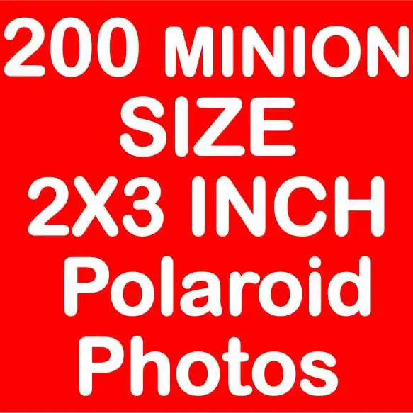 Minion Size 2x3 Inch Polaroid Pictures