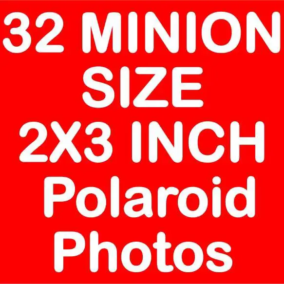 Minion Size 2x3 Inch Polaroid Pictures