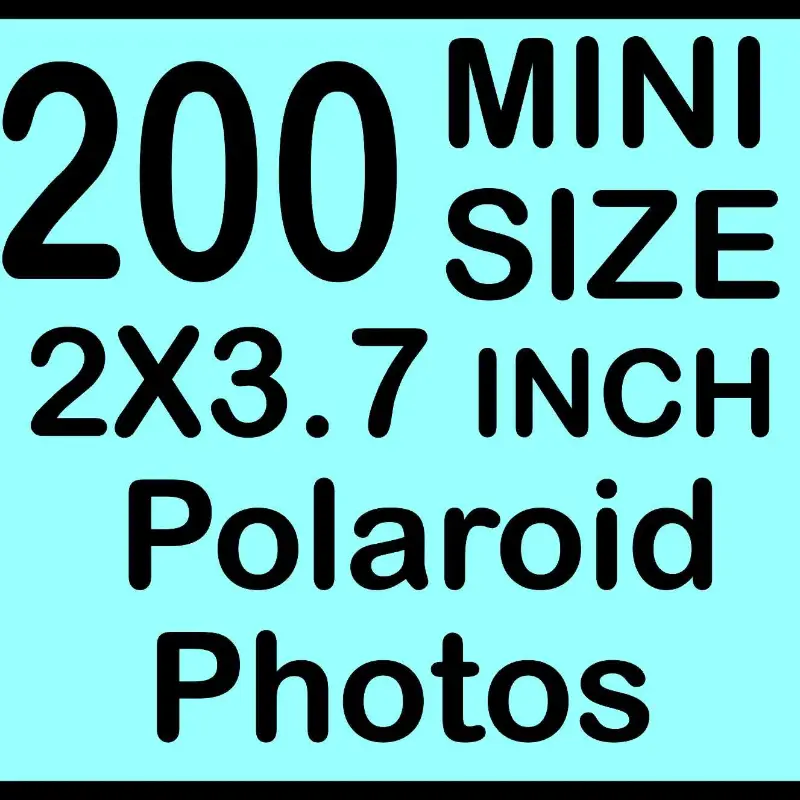 Mini Size 2x3.7 inch Polaroid Pictures