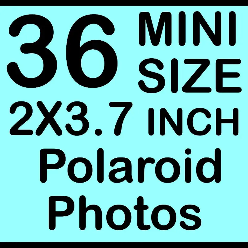 Mini Size 2x3.7 inch Polaroid Pictures