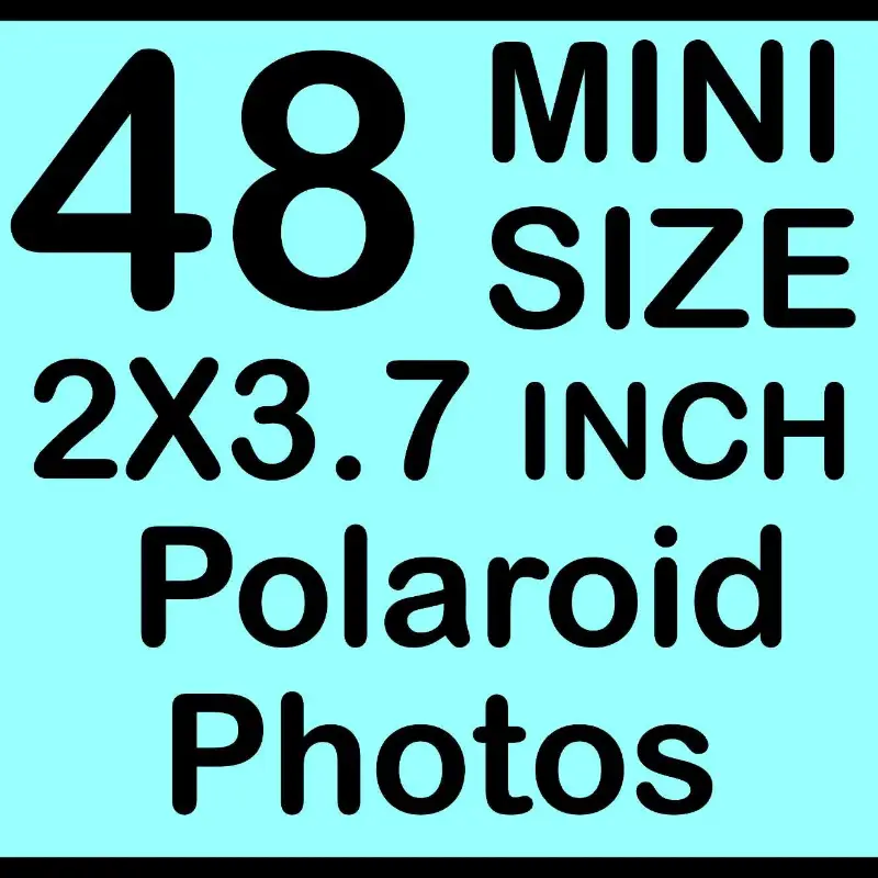Mini Size 2x3.7 inch Polaroid Pictures