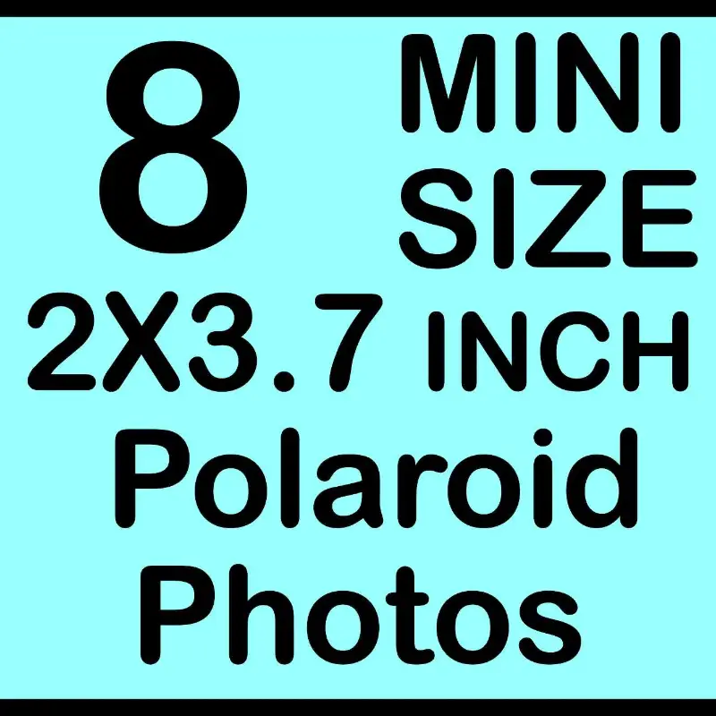 Mini Size 2x3.7 inch Polaroid Pictures
