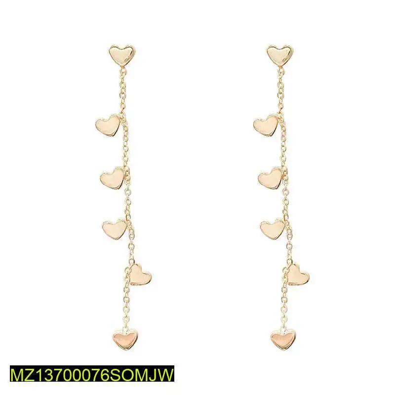 Trendy Elegant Heart Tassels Earrings