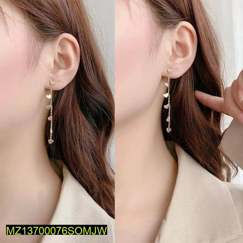 Trendy Elegant Heart Tassels Earrings