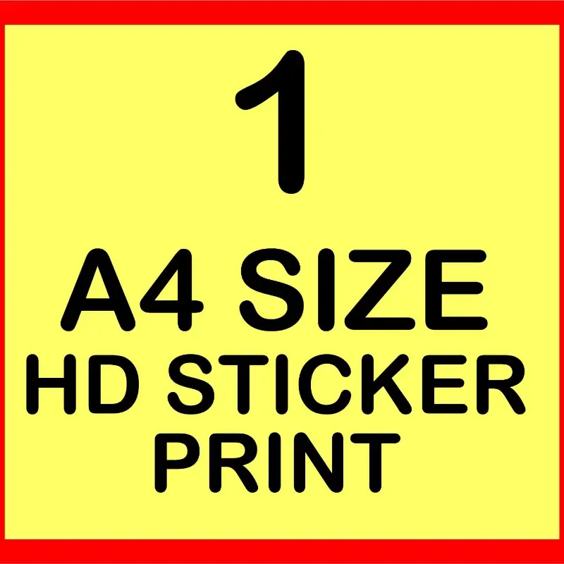 A4 Size Sticker Printing
