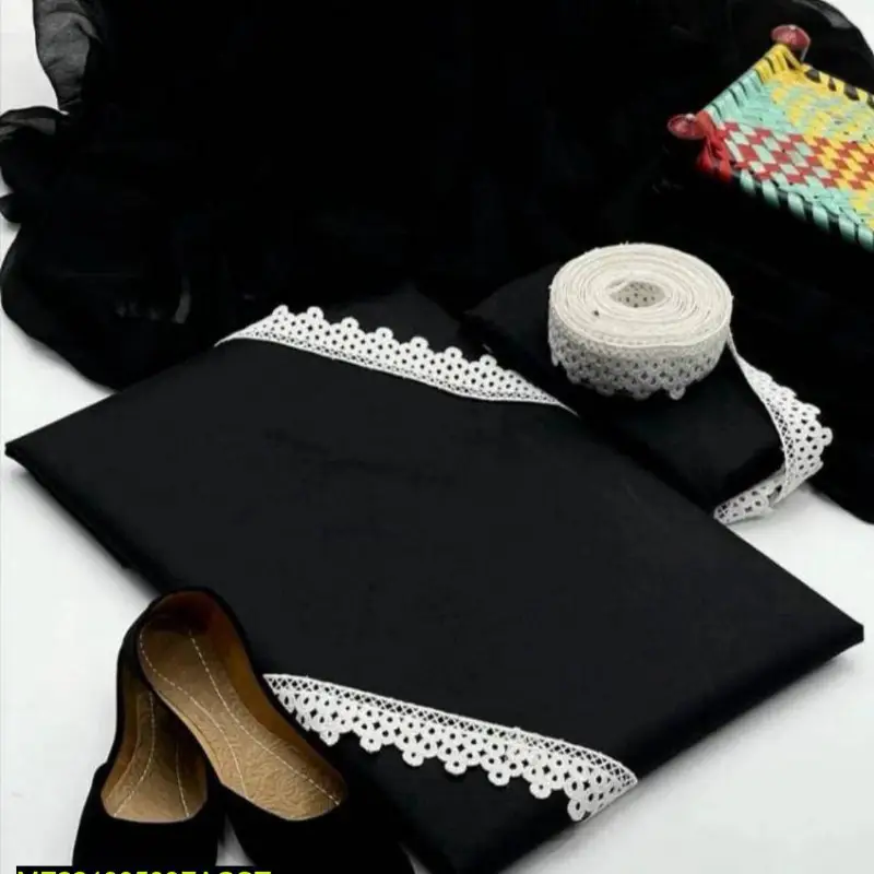 3Pcs Women's Unstitched lawn plain suit