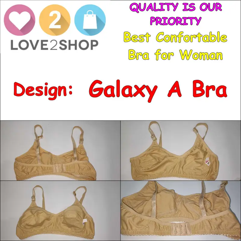 Pack Of 1 - Cotton Bra for Women - Full Non-Padded Cup Shape Bra - Wire Free Bra - Durable Quality in Beautiful Different Designs