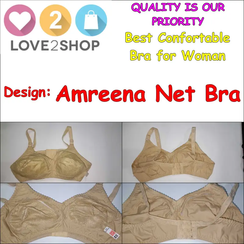 Pack Of 1 - Cotton Bra for Women - Full Non-Padded Cup Shape Bra - Wire Free Bra - Durable Quality in Beautiful Different Designs