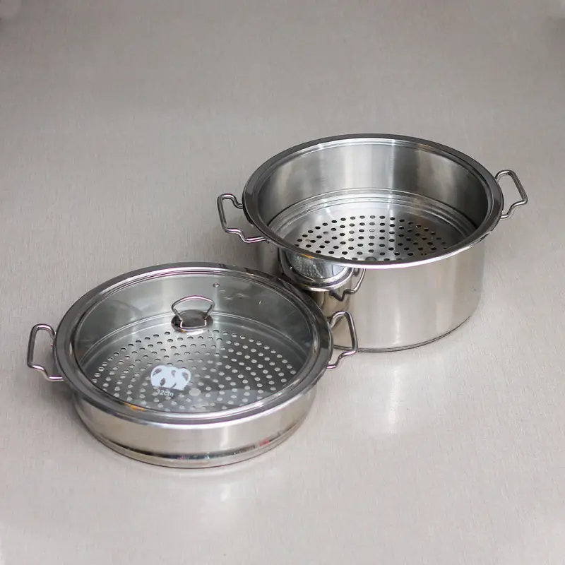 Alpha Stainless Steel Streamer Durable Three Layer Base Bottom Pot Cousine
