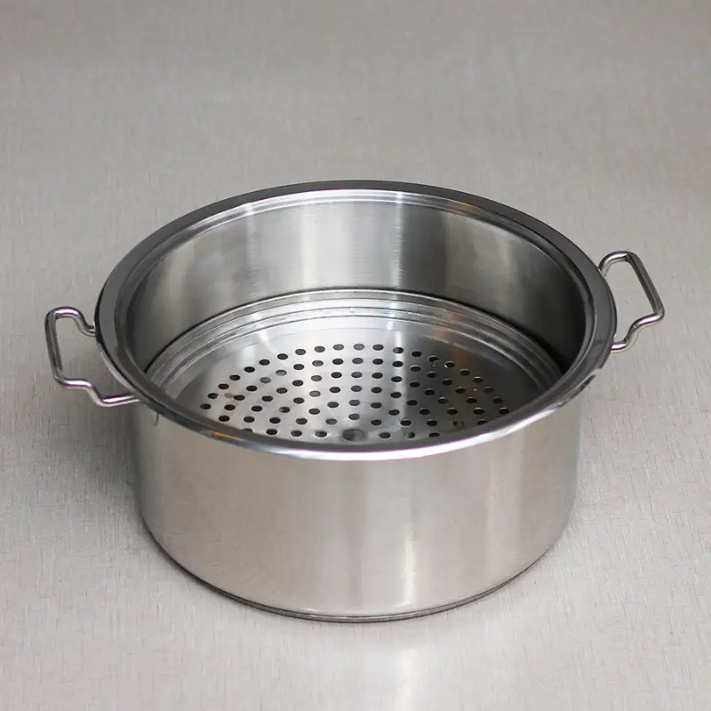 Alpha Stainless Steel Streamer Durable Three Layer Base Bottom Pot Cousine