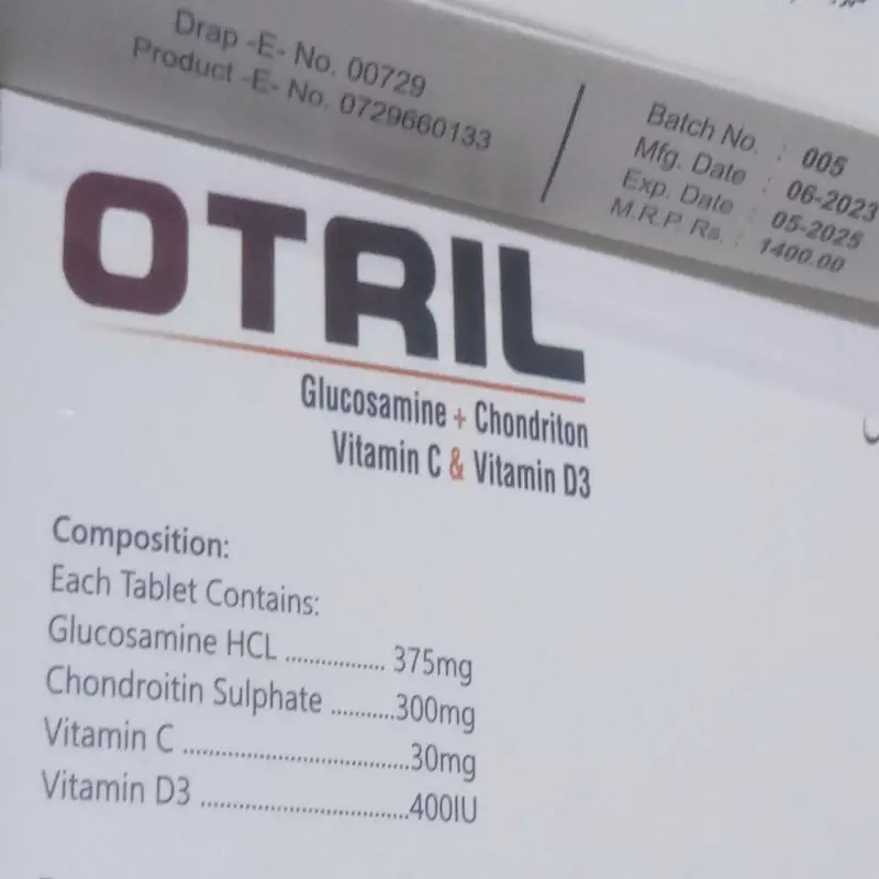 TAB OTRIL  GLUCOSAMINE 375 + CONDUITS SULPHATE 300+VIT C+  VIT D3   20 TABLET