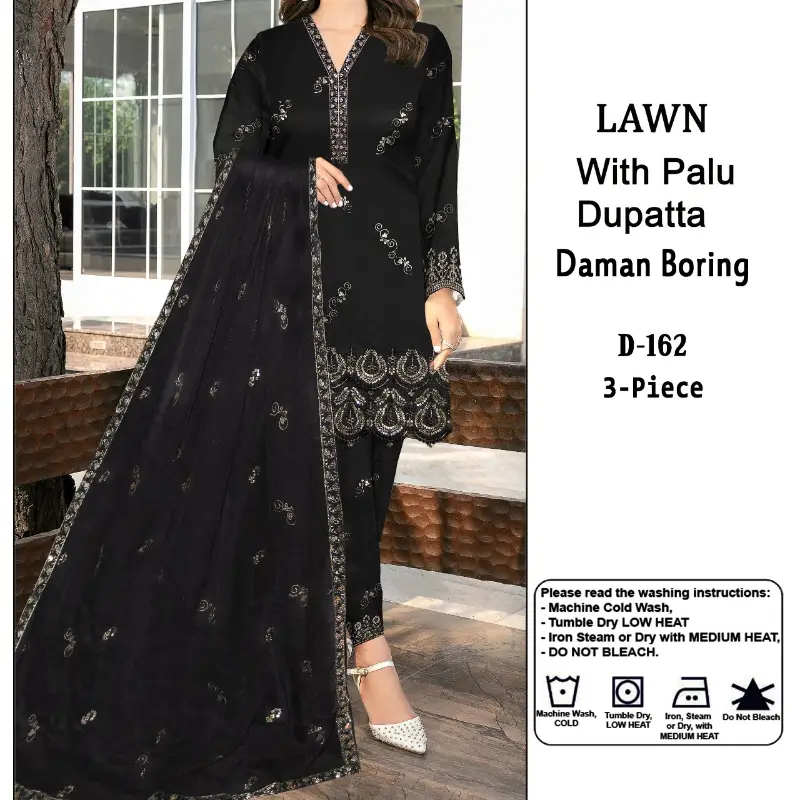 Fancy Morning Show Variety Lawn Cotton 3PC Fully Embroidered.  Shirt, Duppta and Trouser  Embroidered 3pc Unstiched Suit