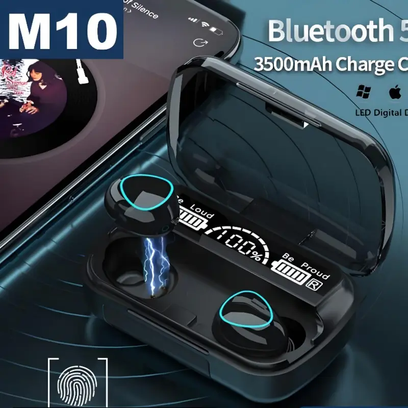 M10 Earbuds With Power Bank
