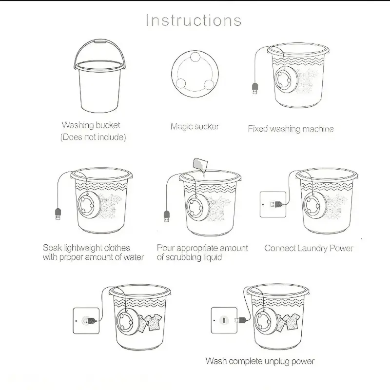 Mini Ultrasonic Washing Machine