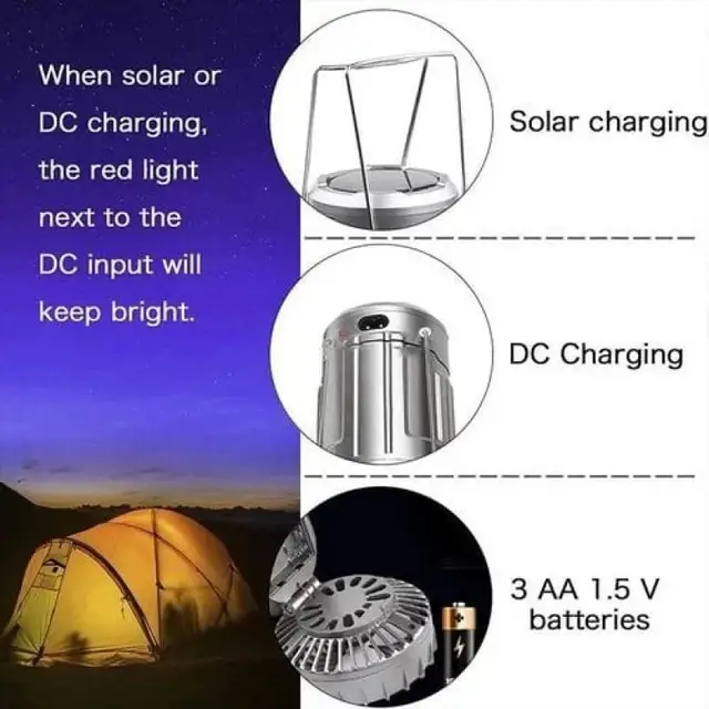 Portable Solar Fan And Light