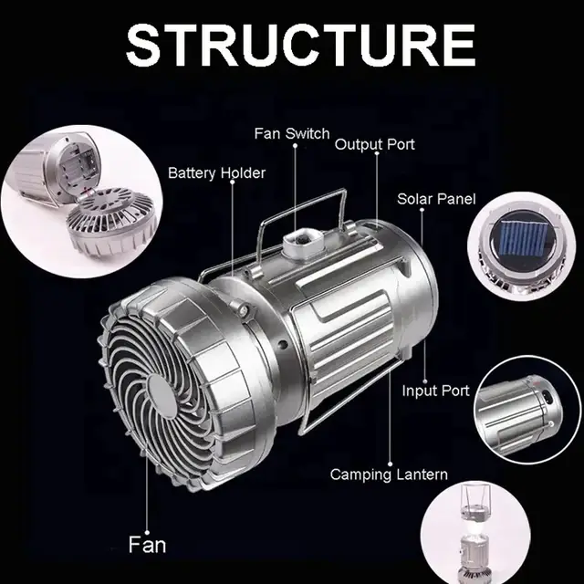 Portable Solar Fan And Light