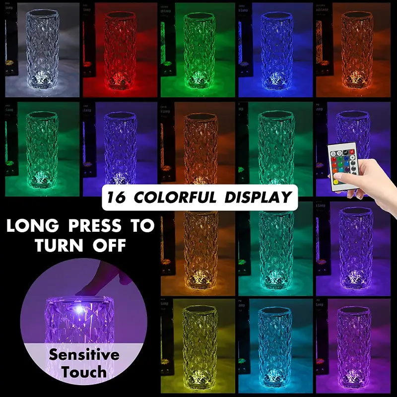 16 Colors Crystal Lamp