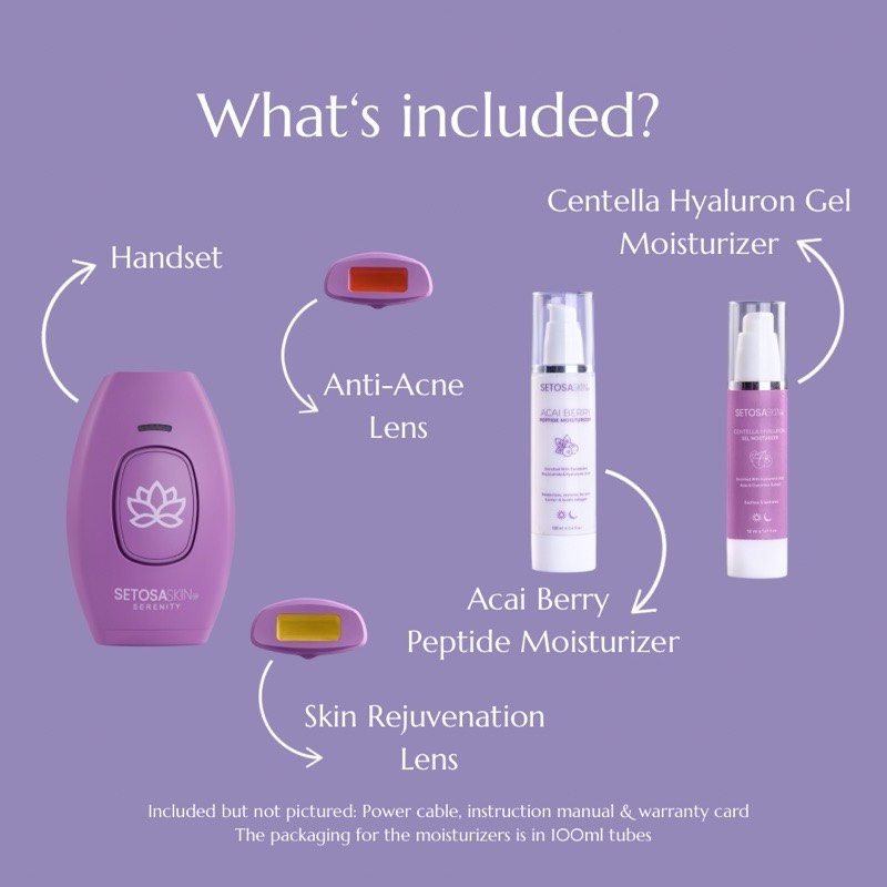 Serenity + Multifunction 3 in 1 IPL Handset (Hair Reduction, Skin Rejuvenation, Acne Removal)