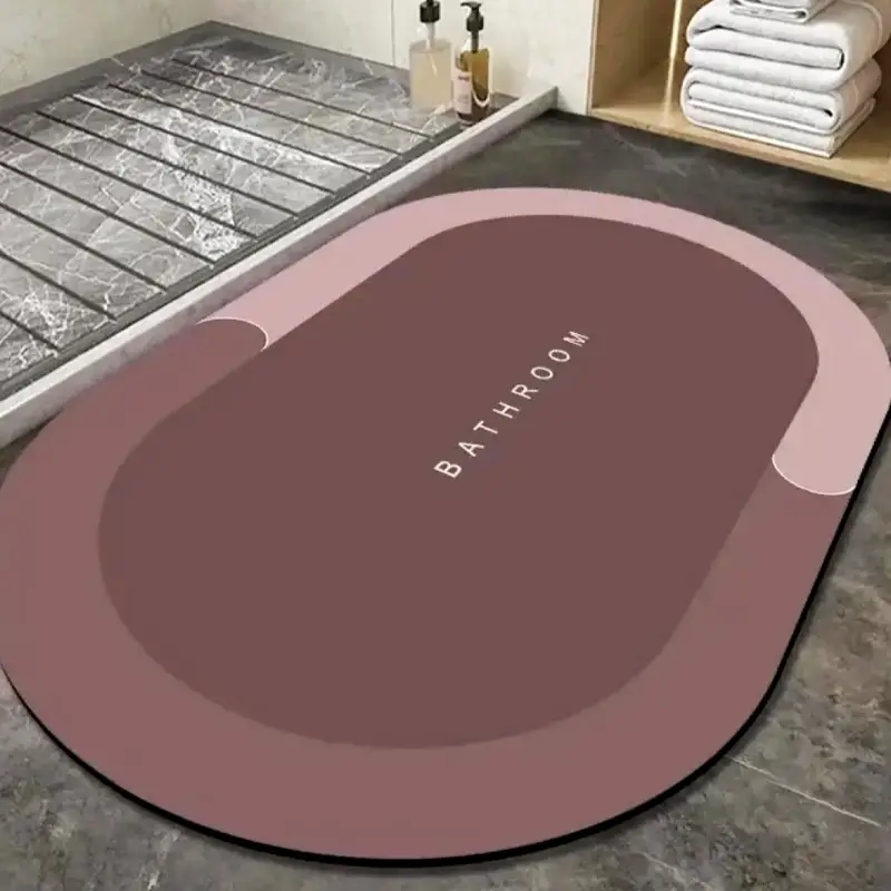 Bathroom Mat water absorbent and non slippery carpet for safe shower