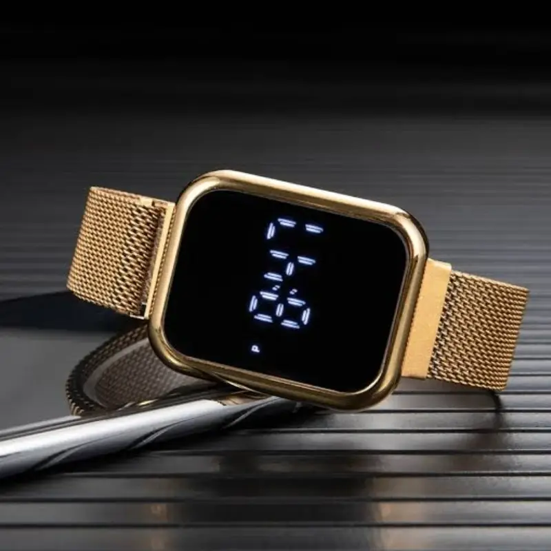 Digital LED Display, Touch Display Time, Magnetic Strap