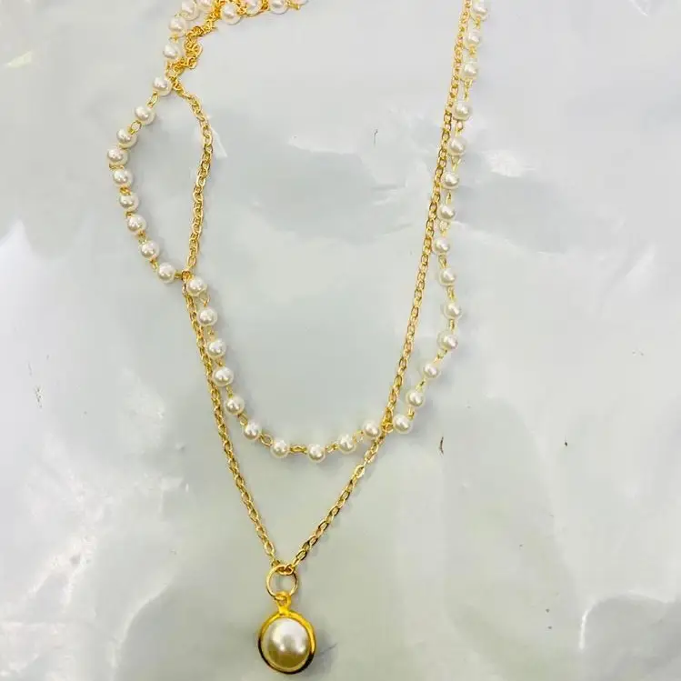 Double Layered Pearl Pendant