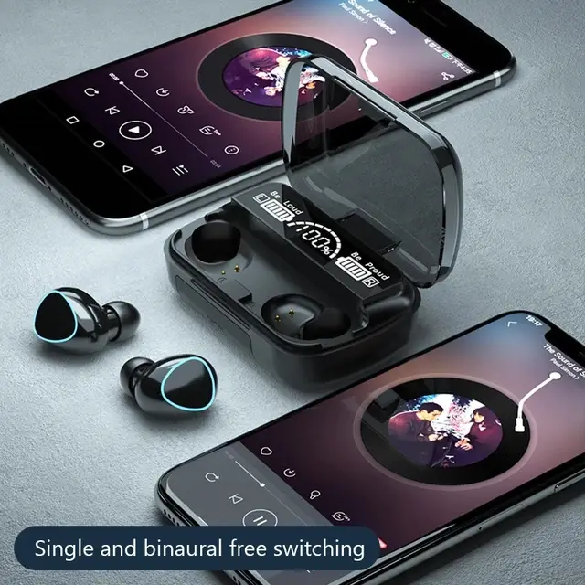 TWS M10 Wireless Bluetooth Headset 5.3 Earphones Bluetooth Headphones with Mic Earbuds 3200mAh Charger Box LED Display Fone