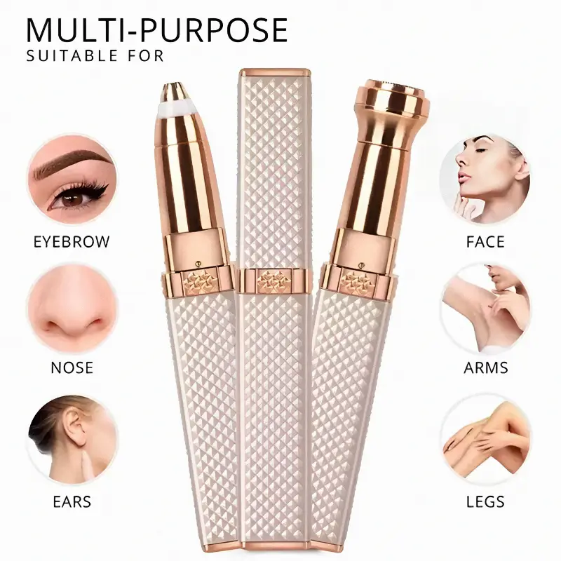 2 in 1 eyebrow and facial hair remover