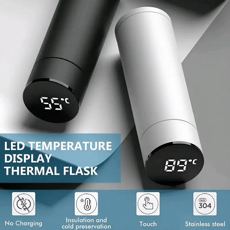 500ml smart thermos water bottle
