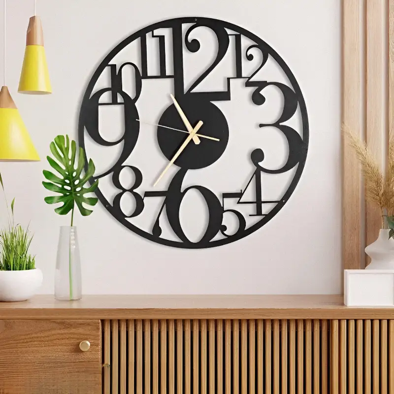 MDF art wooden wall clock