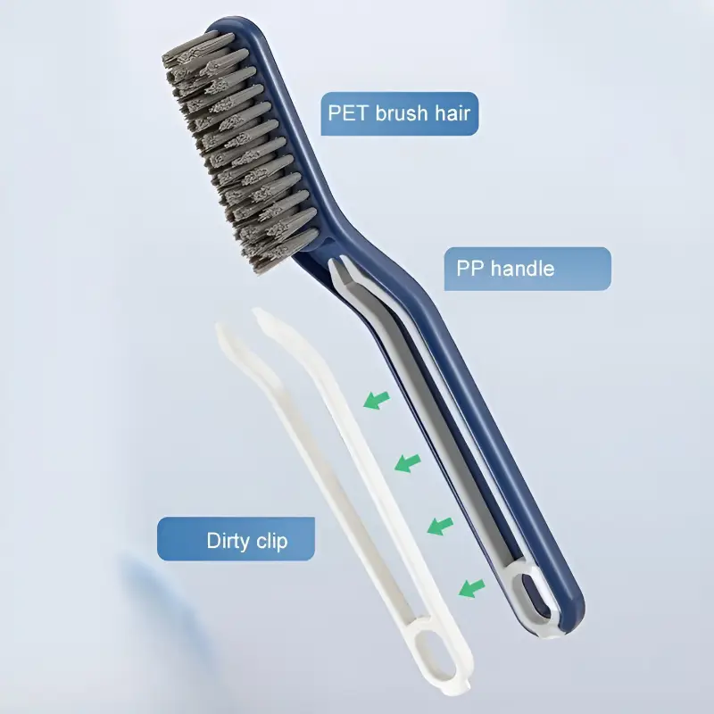 One piece multi functional cleaning brush