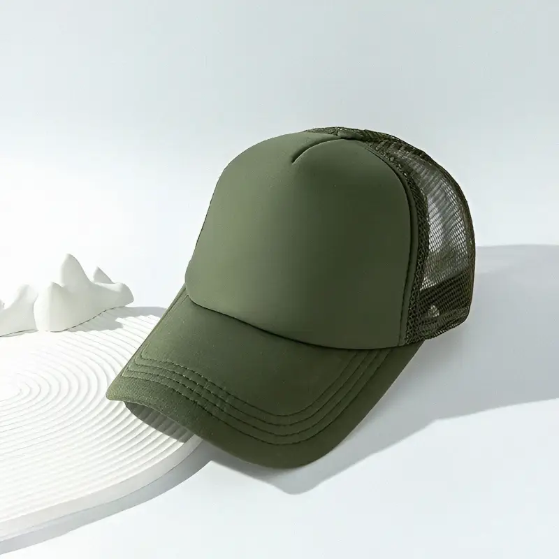 Olive green net cap